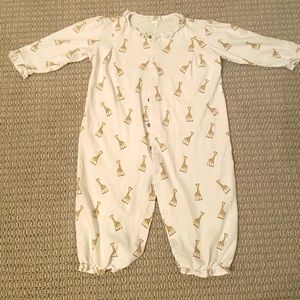 Kissy Kissy Giraffe Print Onesie